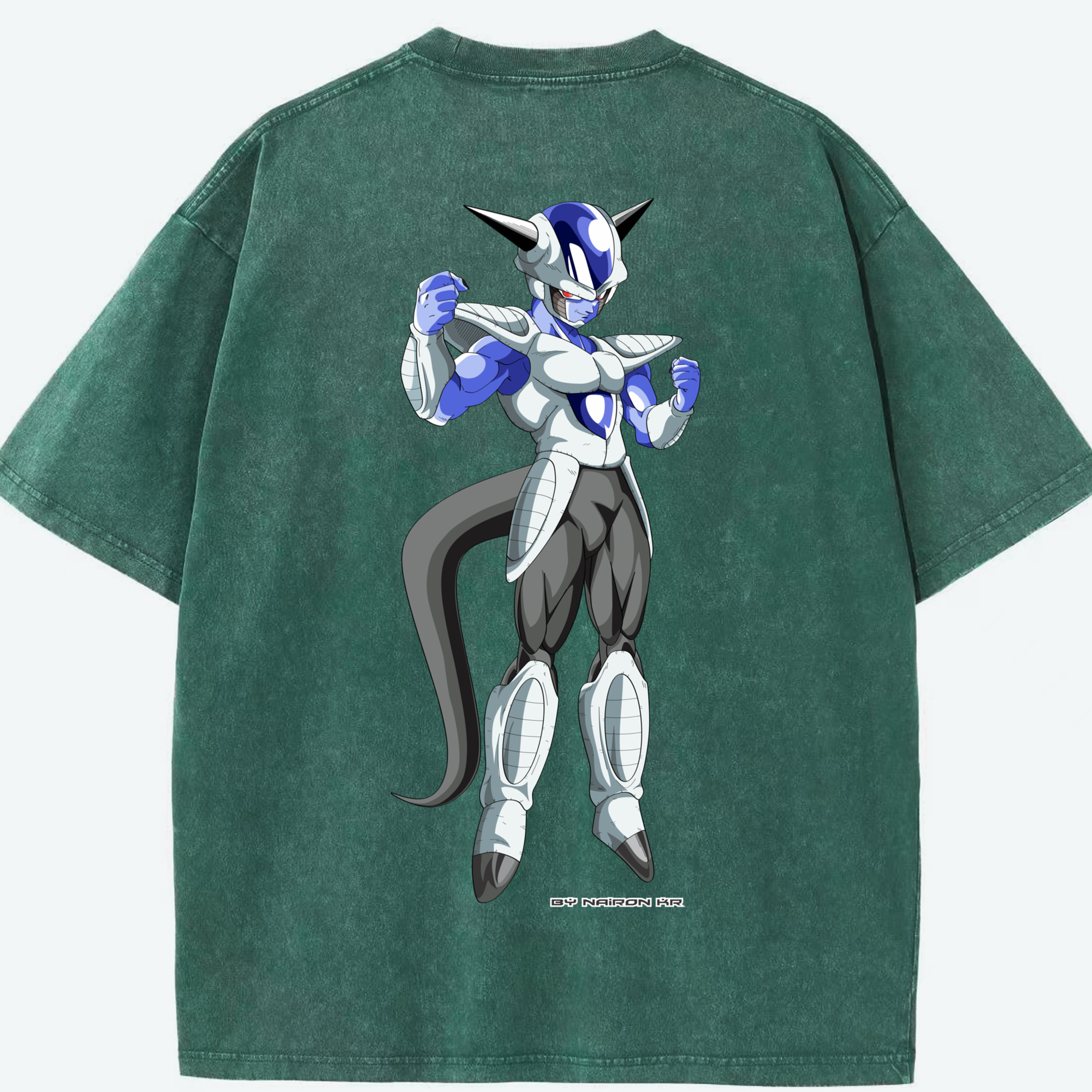 （画像用） ドラゴンボール フリーザ DRAGON BALL Frieza 綿100% ヴィンテージ風 半袖Tシャツ（背面プリント）
